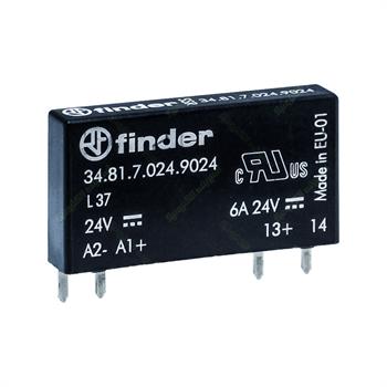 رله الکترونیکی SSR روبردی تک فاز 6 آمپر 4 پایه FINDER  D34.81.7.024.9024 C/DC