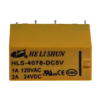 رله مخابراتی هلی شان 5 ولت 1 آمپر 8 پایه HELISHUN HLS-4078-DC5V
