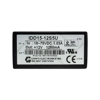 مبدل ولتاژ چینفا 1.25 آمپر CHINFA IDD15-12S5U DC/DC IN:18-75V OUT:+12V