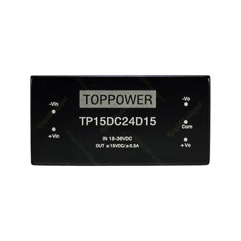 مبدل ولتاژ تاپ پاور 500± میلی آمپر TOPPOWER  TP15DC24D15  DC/DC  IN:18-36V OUT:±15V 