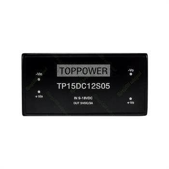 مبدل ولتاژ تاپ پاور 3 آمپر TOPPOWER  TP15DC12S05  DC/DC  IN:9-18V OUT:5V 