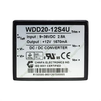 مبدل ولتاژ چینفا 1.67 آمپر CHINFA WDD20-12S4U DC/DC IN:9-36V OUT:+12V