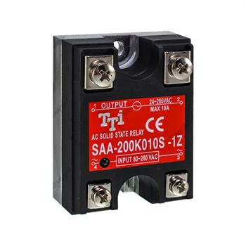 رله الکترونیکی SSR پیچ خور تک فاز 10 آمپر AC/AC تی تی آی تایوان   TTI SAA-200K010S-1Z