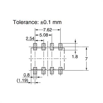 رله SMD مینی مخابراتی امرون 5 ولت 1 آمپر 8 پایه(پایه باز )  OMRON  G6K-2F