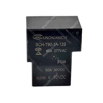 رله T شکل 12 ولت 60 آمپر 4 پایه XINCHUANGZHI SCH-T90-1A-12S 