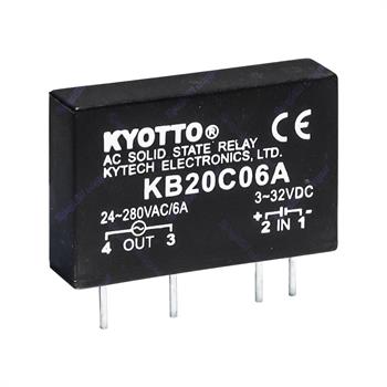 رله الکترونیکی SSR روبردی کیوتو 24 ولت 6 آمپر  KYOTTO KB20C06A DC/AC