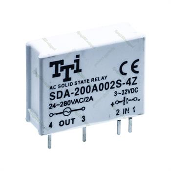 رله الکترونیکی SSR روبردی تی تی آی 24 ولت  2 آمپر TTI SDA-200A002S-4Z DC/AC