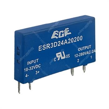 رله الکترونیکی SSR روبردی ای سی ای 24 ولت 2 آمپر  ECE ESR3D24A20200 DC/AC