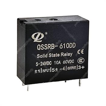 رله الکترونیکی SSR روبردی ژنکی 10 آمپر 24 ولت  4 پایه ZHENGQI QSSRB-605DD DC/DC 