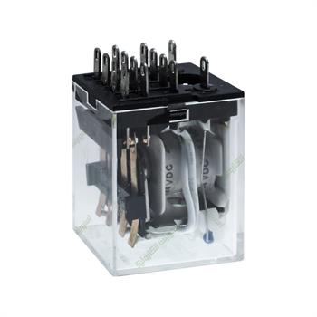 رله 4 کنتاکت هلی شان پایه سوکتی 24 ولت 5 آمپر 14 پایه HELISHUN HLS-4453