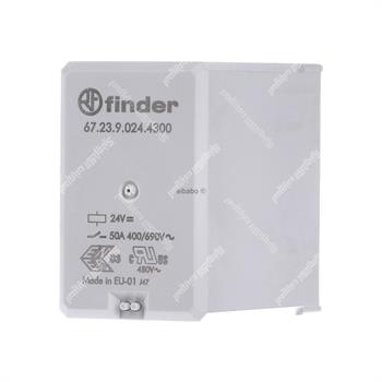 رله سولار فیندر 24 ولت دی سی 3 کنتاکت باز 50 آمپر 8 پایه FINDER 67.23.9.024.4300 