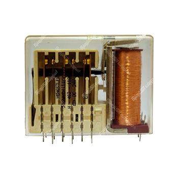 رله شیشه ای صنعتی هنگستلر 24 ولت  10 آمپر  14 پایه 6 کنتاکت  HENGSTLER H-462-1186 4NO+2NC  