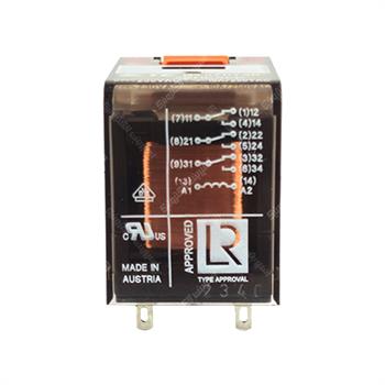 رله شیشه ای پاور زیمنس سوکتی 3 کنتاکت  220 ولت ای سی 10 آمپر  11 پایه SIEMENS PT370730   