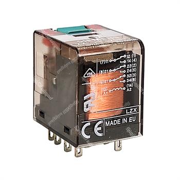 رله شیشه ای پاور زیمنس سوکتی 4 کنتاکت 115 ولت ای سی 6 آمپر 14 پایه SIEMENS PT570615   