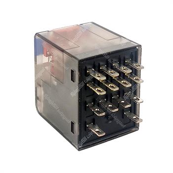 رله شیشه ای پاور شراک سوکتی 4 کنتاکت 220 ولت ای سی 6آمپر 14پایه SCHRACK PT580220   