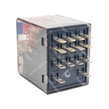 رله شیشه ای پاور شراک سوکتی 4 کنتاکت 110 ولت دی سی 6 آمپر 14 پایه SCHRACK PT570110   