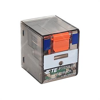 رله شیشه ای پاور شراک 4 کنتاکت 24 ولت 6 آمپر 14 پایه SCHRACK PT570024-PT570L24