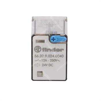 رله شیشه ای پاور فیندر 24VDC پایه سوکتی 2 کنتاکت  ۱2 آمپر  8 پایه FINDER 56.32.9.024.0040