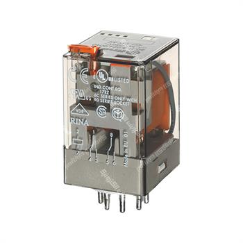 رله شیشه ای پایه گرد فیندر 24 ولت ای سی 2 کنتاکت  10 آمپر 8 پایه FINDER 60.12.8.024.0040