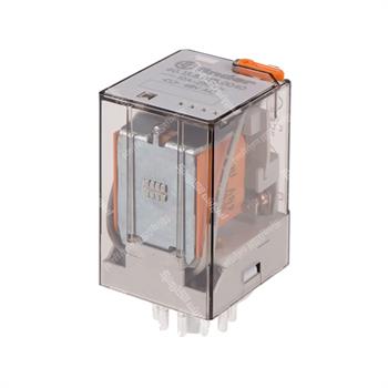 رله شیشه ای پایه گرد فیندر 60 ولت ای سی 3 کنتاکت  10 آمپر 11 پایه FINDER 60.13.8.060.0040