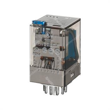 رله شیشه ای پایه گرد فیندر 48 ولت دی سی 3 کنتاکت  10 آمپر 11 پایه FINDER 60.13.9.048.0040
