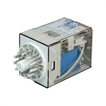 رله شیشه ای پایه گرد فیندر 48 ولت دی سی 3 کنتاکت  10 آمپر 11 پایه FINDER 60.13.9.048.0040