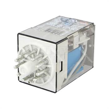 رله شیشه ای پایه گرد فیندر 220 ولت دی سی 3 کنتاکت  10 آمپر 11 پایه FINDER 60.13.9.220.0040