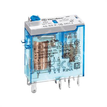 رله شیشه ای کتابی 110VDC فیندر 8 آمپر  8 پایه  FINDER 46.52.9.110.0074 