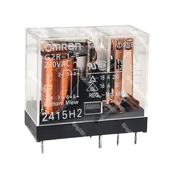 رله شیشه ای کتابی امرون 220 ولت ای سی 16آمپر 8پایه OMRON G2R-1-E