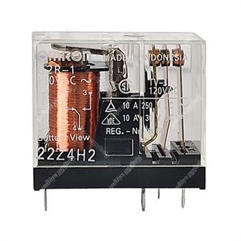 رله شیشه ای کتابی امرون 110 ولت ای سی 10 آمپر 5 پایه OMRON G2R-1 110VAC