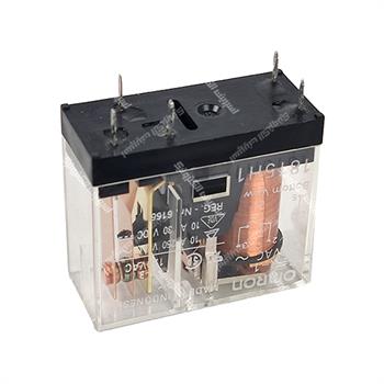 رله شیشه ای کتابی امرون 220 ولت ای سی 10 آمپر 5 پایه OMRON G2R-1 220VAC
