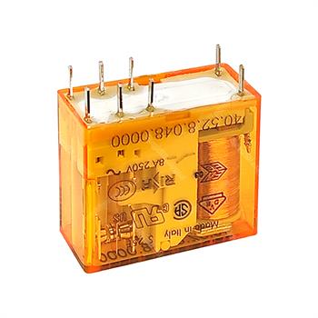 رله شیشه ای کتابی فیندر 48 ولت اِی سی 8آمپر 8 پایه FINDER 40.52.8.048.0000