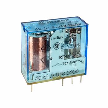 رله شیشه ای کتابی فیندر 48 ولت 16 آمپر 8 پایه FINDER 40.61.9.048.0000