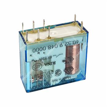 رله شیشه ای کتابی فیندر 48 ولت 8 آمپر 8 پایه FINDER 40.52.9.048.0000