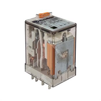 رله شیشه ای 3 کنتاکت فیندر پایه سوکتی 24 ولت ای سی 10 آمپر 11 پایه FINDER 55.33.8.024.0050 