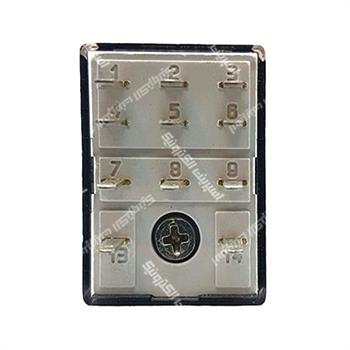 رله شیشه ای 3 کنتاکت فیندر پایه سوکتی 24 ولت ای سی 10 آمپر 11 پایه FINDER 55.33.8.024.0050 