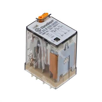 رله شیشه ای 3 کنتاکت فیندر پایه سوکتی 230 ولت ای سی 10 آمپر 11 پایه FINDER 55.33.8.230.0050 