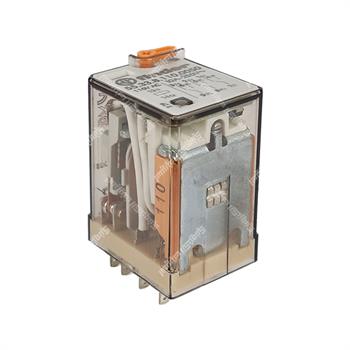 رله شیشه ای 3 کنتاکت فیندر پایه سوکتی 110 ولت ای سی 10 آمپر 11 پایه FINDER 55.33.8.110.0050 