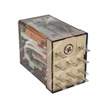 رله شیشه ای 3 کنتاکت فیندر پایه سوکتی 110 ولت ای سی 10 آمپر 11 پایه FINDER 55.33.8.110.0050 