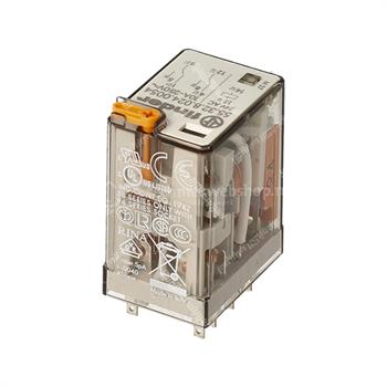 رله شیشه ای 2 کنتاکت فیندر پایه سوکتی 24 ولت ای سی 10 آمپر 8 پایه FINDER 55.32.8.024.0054 