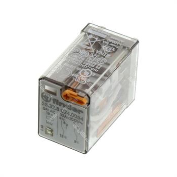 رله شیشه ای 2 کنتاکت فیندر پایه سوکتی 24 ولت ای سی 10 آمپر 8 پایه FINDER 55.32.8.024.0054 