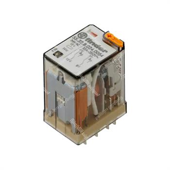 رله شیشه ای 2 کنتاکت فیندر پایه سوکتی 24 ولت ای سی 10 آمپر 8 پایه FINDER 55.32.8.024.0054 