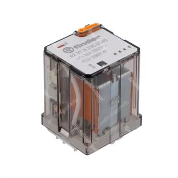 رله شیشه ای 2 کنتاکت فیندر پایه سوکتی 230 ولت ای سی 16 آمپر 8 پایه راستا FINDER 62.32.8.230.0040 