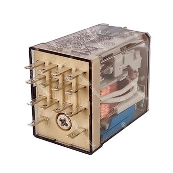 رله شیشه ای 4 کنتاکت فیندر پایه سوکتی 48 ولت دی سی 7 آمپر 14 پایه FINDER 55.34.9.048.0094 