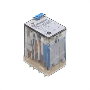 رله شیشه ای 2 کنتاکت فیندر پایه سوکتی 12 ولت دی سی 10 آمپر 8 پایه FINDER 55.32.9.012.0094 