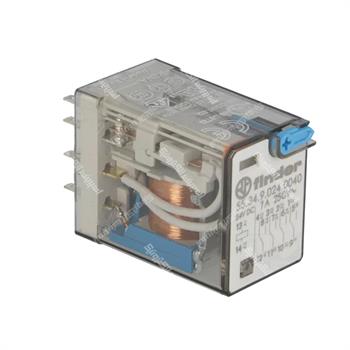 رله شیشه ای 4 کنتاکت فیندر پایه سوکتی 24 ولت دی سی 7 آمپر 14 پایه FINDER 55.34.9.024.0040 