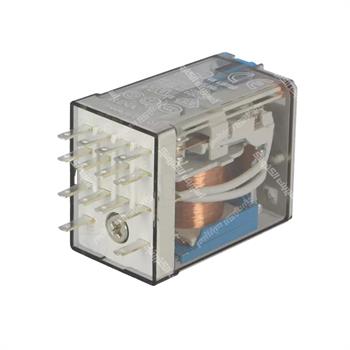 رله شیشه ای 4 کنتاکت فیندر پایه سوکتی 24 ولت دی سی 7 آمپر 14 پایه FINDER 55.34.9.024.0040 