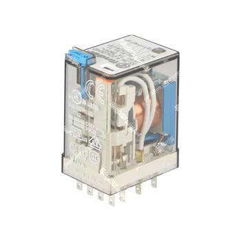 رله شیشه ای 4 کنتاکت فیندر پایه سوکتی 24 ولت دی سی 7 آمپر 14 پایه FINDER 55.34.9.024.0040 
