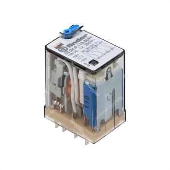 رله شیشه ای 4 کنتاکت فیندر پایه سوکتی 110 ولت دی سی 7 آمپر 14 پایه FINDER 55.34.9.110.0094 