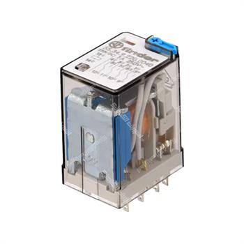 رله شیشه ای 4 کنتاکت فیندر پایه سوکتی 110 ولت دی سی 7 آمپر 14 پایه FINDER 55.34.9.220.0040 